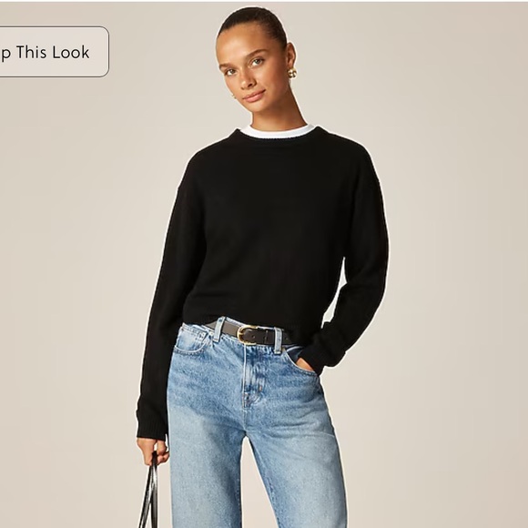 J. Crew Sweaters - J. Crew Black Cashmere Sweater Crewneck NWT Perfect Cashmere